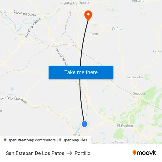 San Esteban De Los Patos to Portillo map
