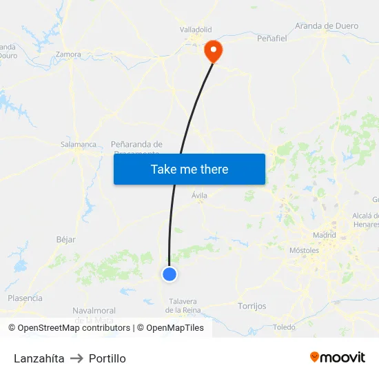 Lanzahíta to Portillo map