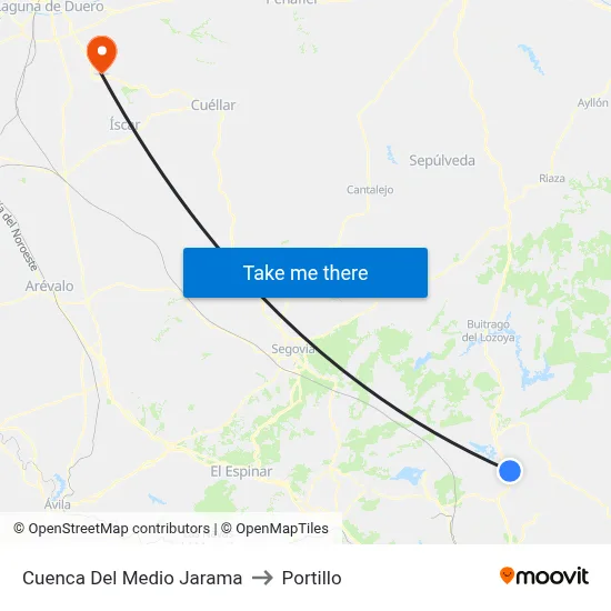 Cuenca Del Medio Jarama to Portillo map