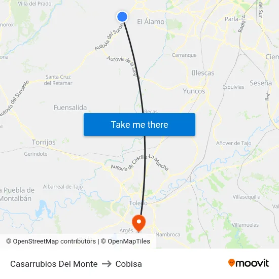 Casarrubios Del Monte to Cobisa map