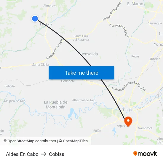 Aldea En Cabo to Cobisa map