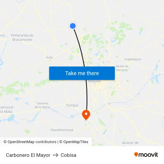 Carbonero El Mayor to Cobisa map
