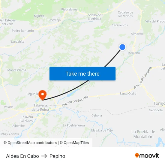 Aldea En Cabo to Pepino map