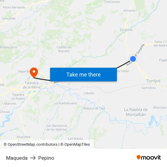 Maqueda to Pepino map
