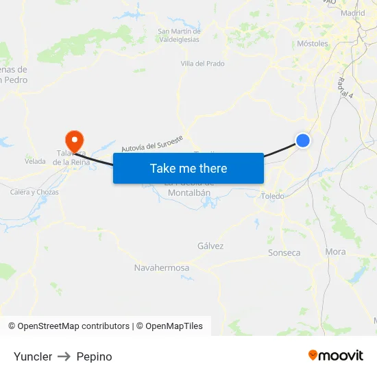 Yuncler to Pepino map