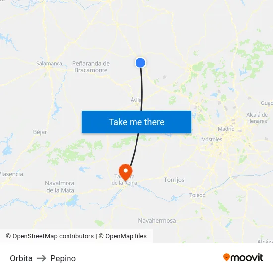 Orbita to Pepino map
