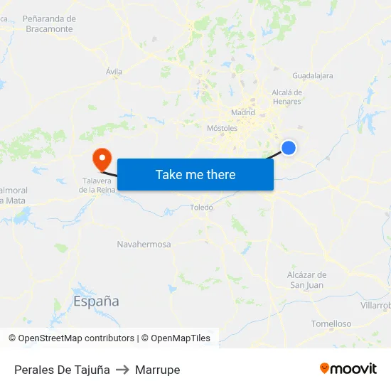 Perales De Tajuña to Marrupe map