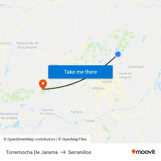 Torremocha De Jarama to Serranillos map