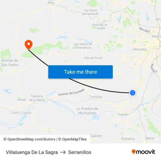 Villaluenga De La Sagra to Serranillos map