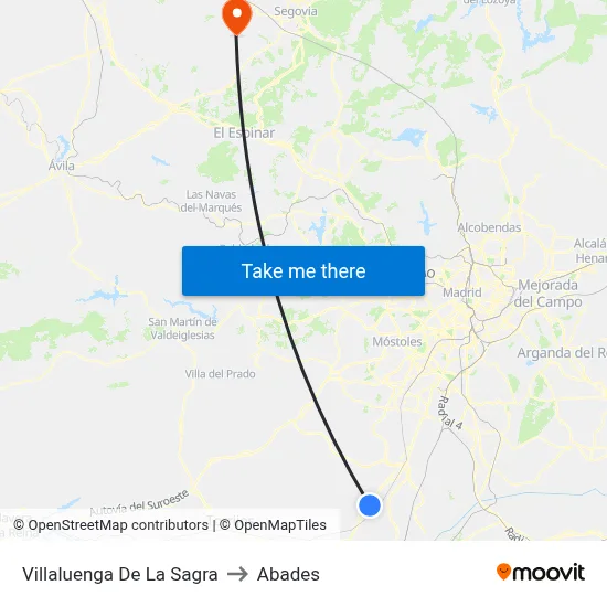 Villaluenga De La Sagra to Abades map