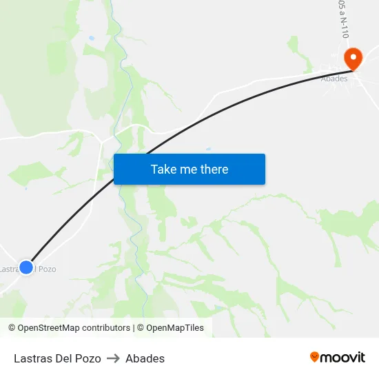 Lastras Del Pozo to Abades map