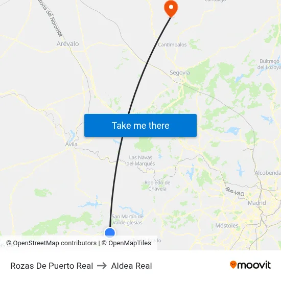 Rozas De Puerto Real to Aldea Real map
