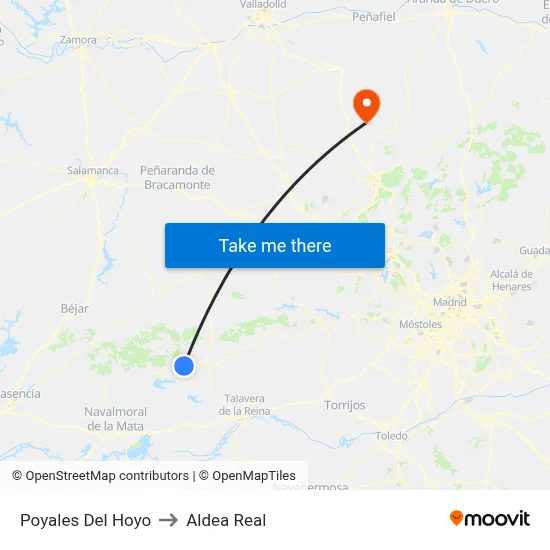 Poyales Del Hoyo to Aldea Real map