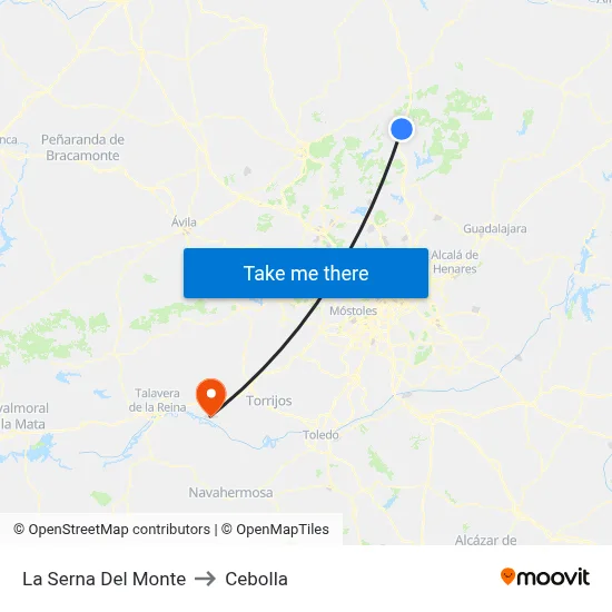 La Serna Del Monte to Cebolla map
