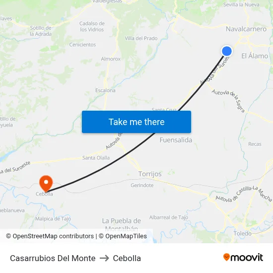 Casarrubios Del Monte to Cebolla map