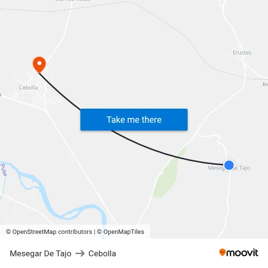 Mesegar De Tajo to Cebolla map