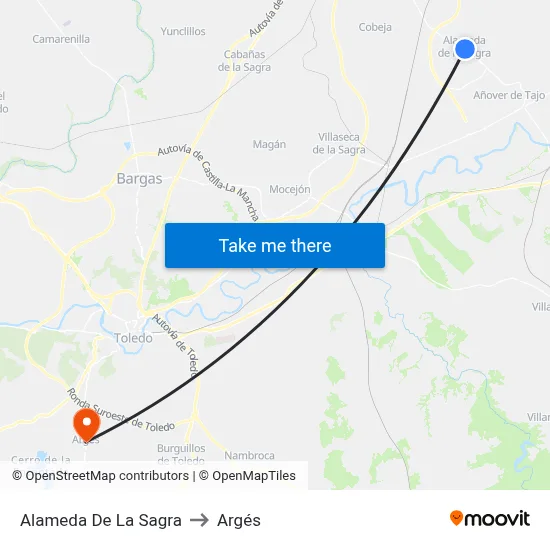 Alameda De La Sagra to Argés map