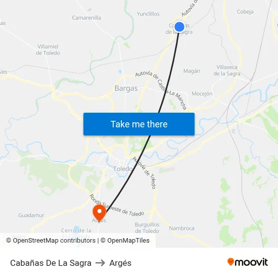 Cabañas De La Sagra to Argés map