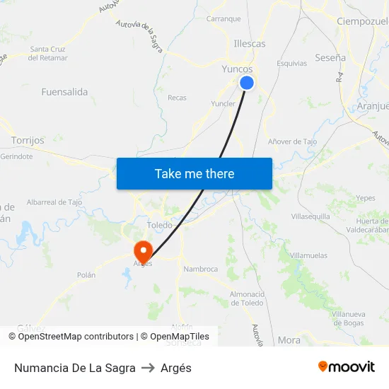 Numancia De La Sagra to Argés map