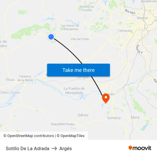 Sotillo De La Adrada to Argés map