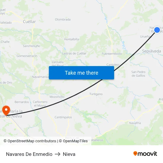 Navares De Enmedio to Nieva map