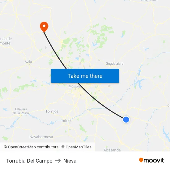 Torrubia Del Campo to Nieva map