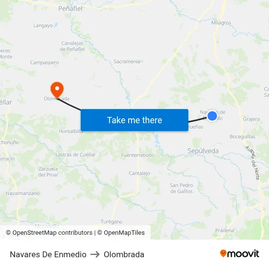 Navares De Enmedio to Olombrada map