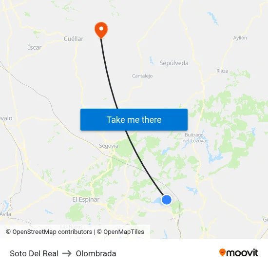 Soto Del Real to Olombrada map
