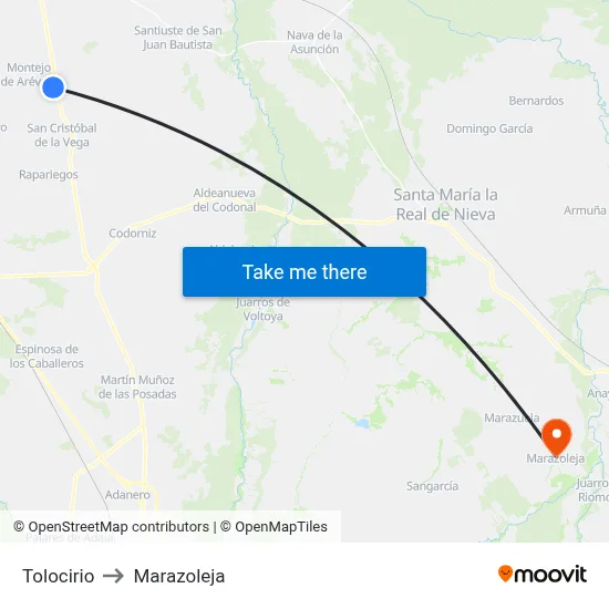 Tolocirio to Marazoleja map