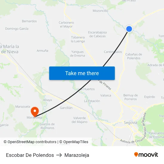 Escobar De Polendos to Marazoleja map