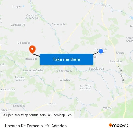 Navares De Enmedio to Adrados map