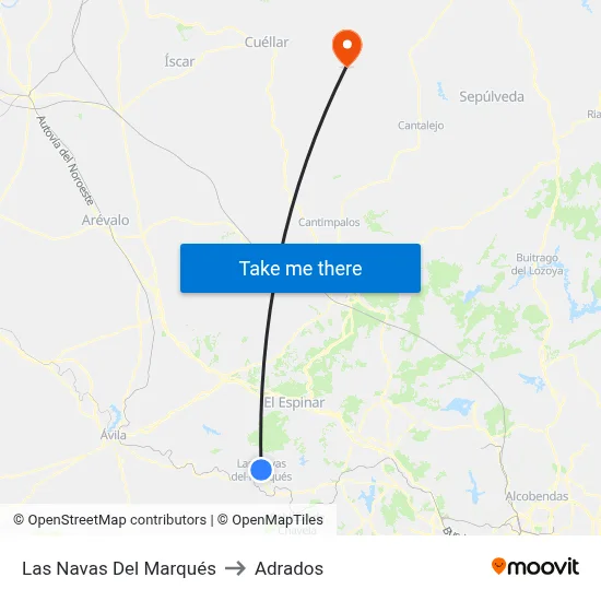 Las Navas Del Marqués to Adrados map