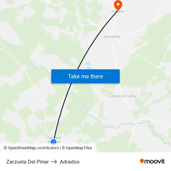 Zarzuela Del Pinar to Adrados map