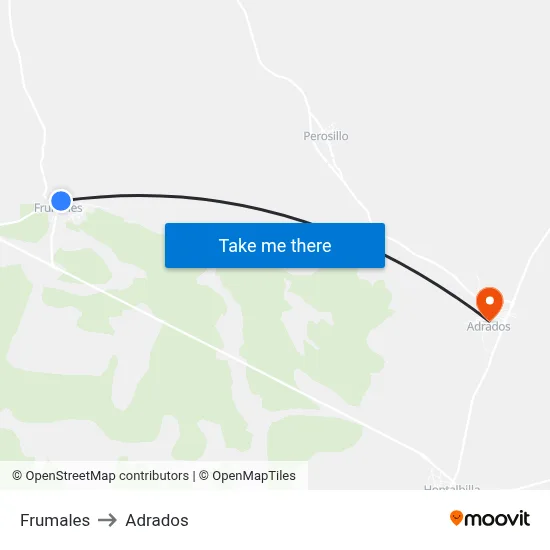 Frumales to Adrados map