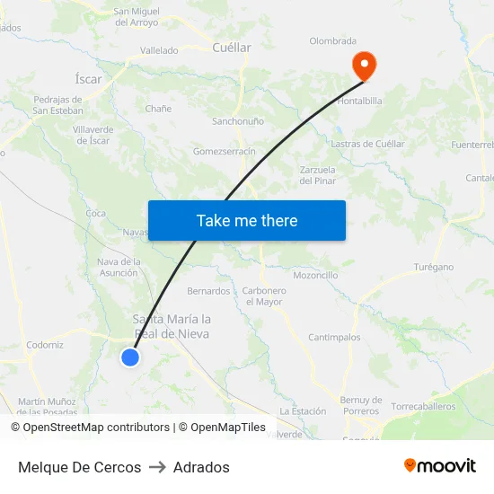 Melque De Cercos to Adrados map