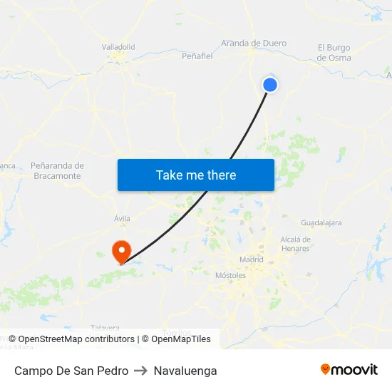 Campo De San Pedro to Navaluenga map