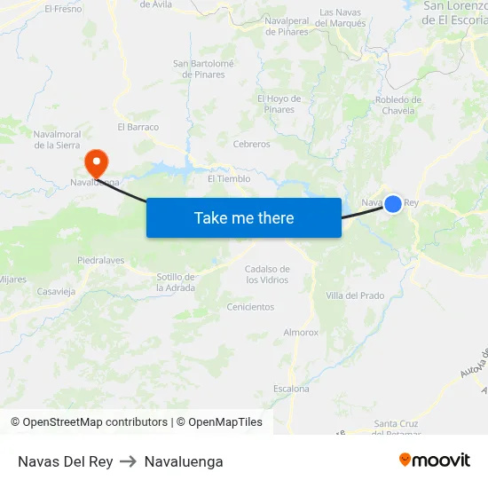 Navas Del Rey to Navaluenga map
