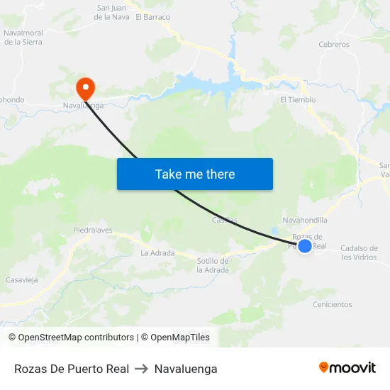 Rozas De Puerto Real to Navaluenga map