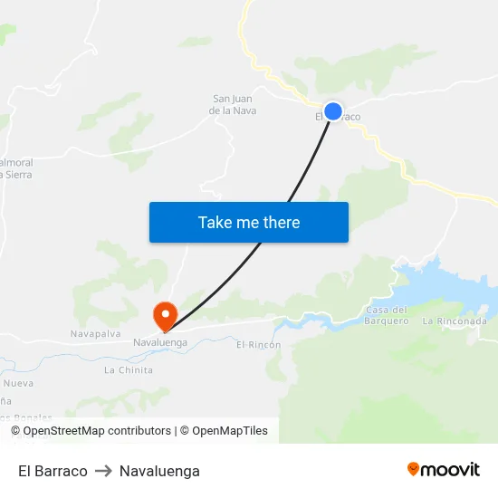 El Barraco to Navaluenga map