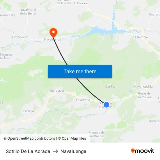 Sotillo De La Adrada to Navaluenga map