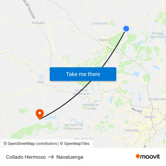 Collado Hermoso to Navaluenga map