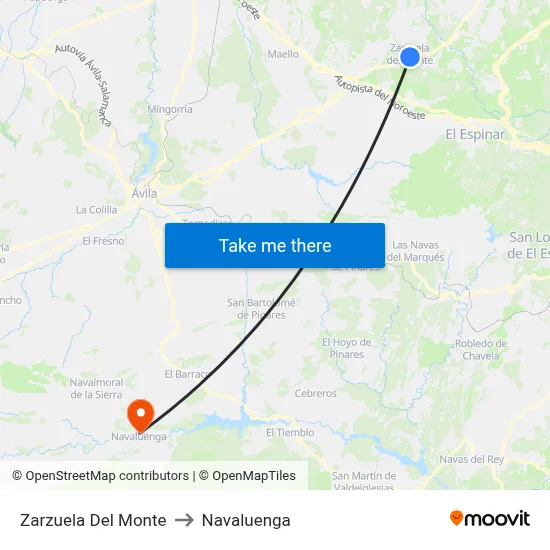 Zarzuela Del Monte to Navaluenga map