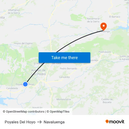 Poyales Del Hoyo to Navaluenga map