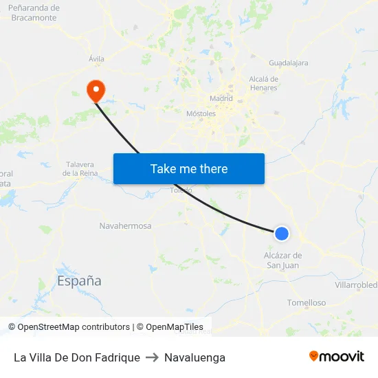 La Villa De Don Fadrique to Navaluenga map