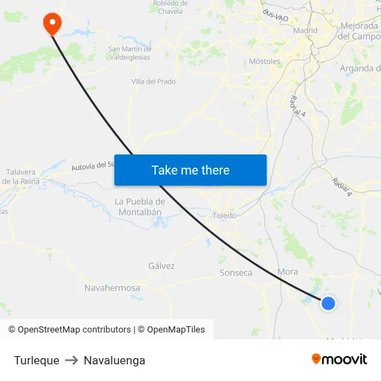 Turleque to Navaluenga map