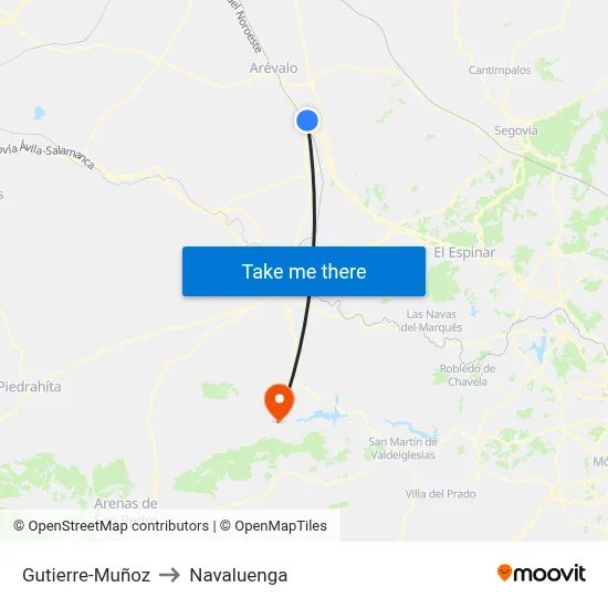 Gutierre-Muñoz to Navaluenga map