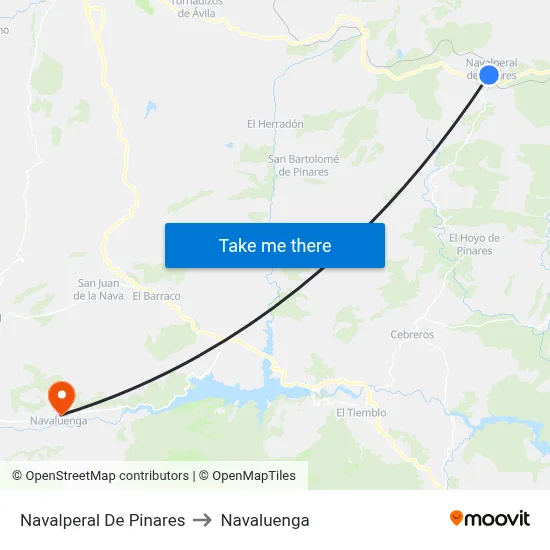 Navalperal De Pinares to Navaluenga map