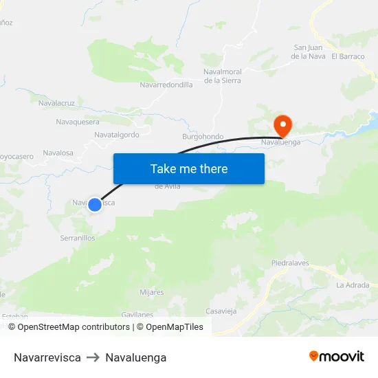 Navarrevisca to Navaluenga map