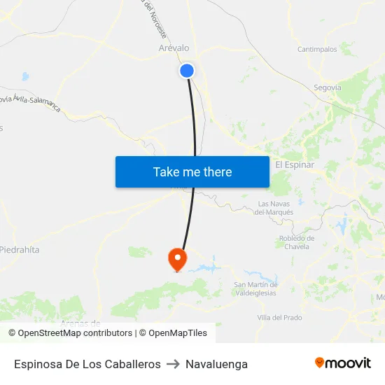 Espinosa De Los Caballeros to Navaluenga map
