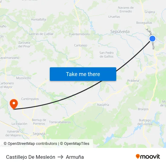 Castillejo De Mesleón to Armuña map